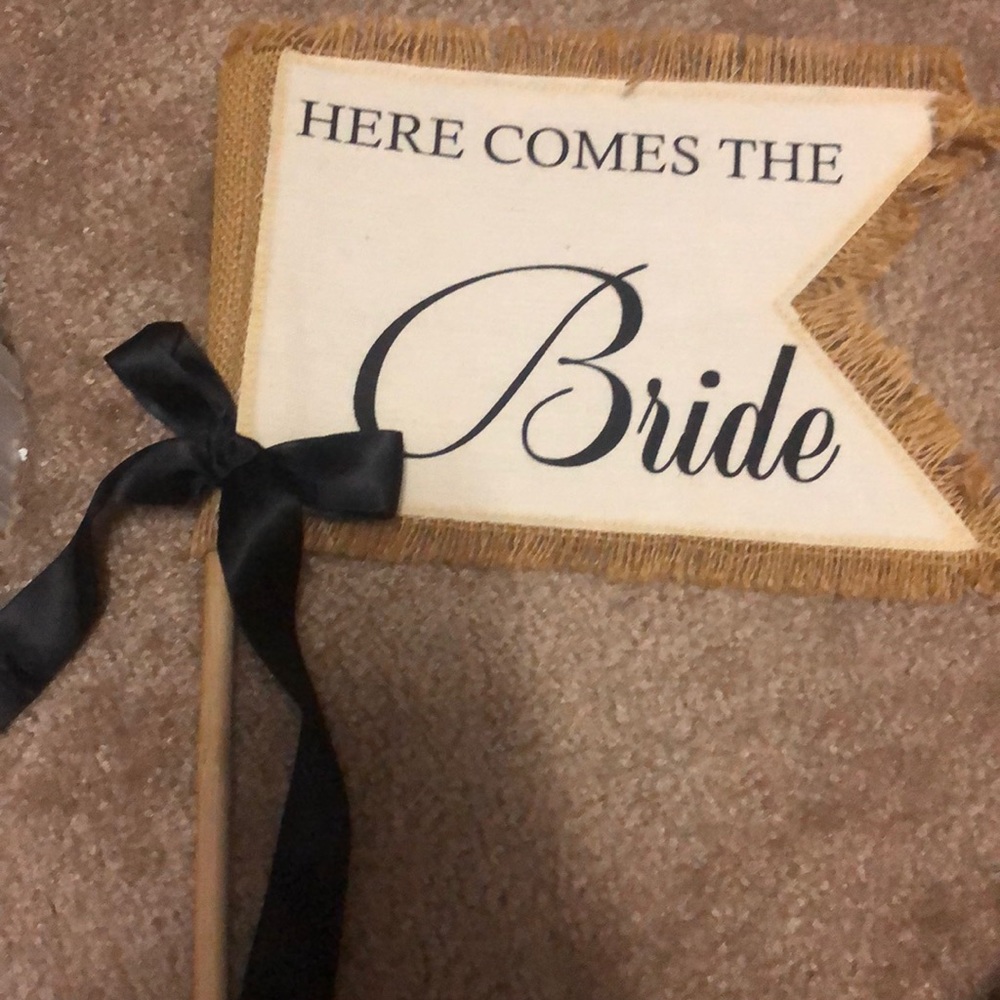 Here comes the bride sign